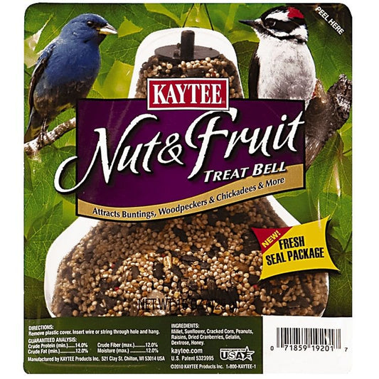 Kaytee Nut & Fruit Treat Bell 15 Oz Pack of 4 Animals & Pet Supplies > Pet Supplies > Bird Supplies > Bird Treats Kaytee   