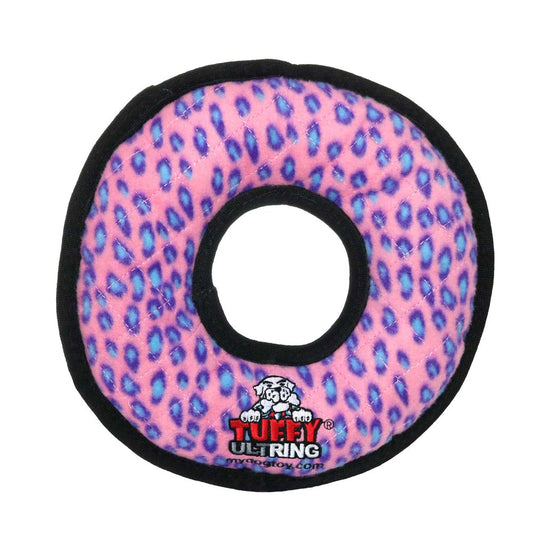 Tuffy'S Ultimate Durable Ring Dog Toy, Pink Leopard Animals & Pet Supplies > Pet Supplies > Dog Supplies > Dog Toys VIP Products   