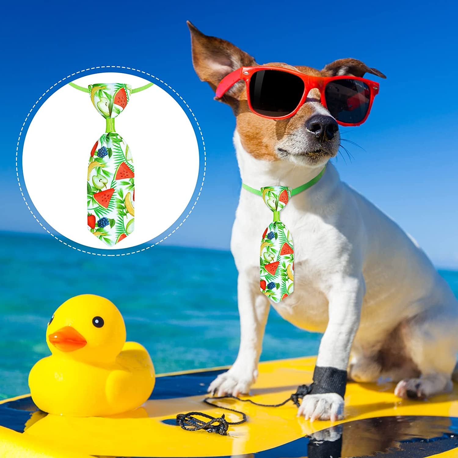 50 Pieces Summer Pet Dog Bow Tie Collar Set Includes 25 Dog Neckties and 25 Dog Bow Ties Adjustable Dog Bowties Neckties Collars for Dogs Cat Decoration Animals & Pet Supplies > Pet Supplies > Dog Supplies > Dog Apparel Saintrygo   