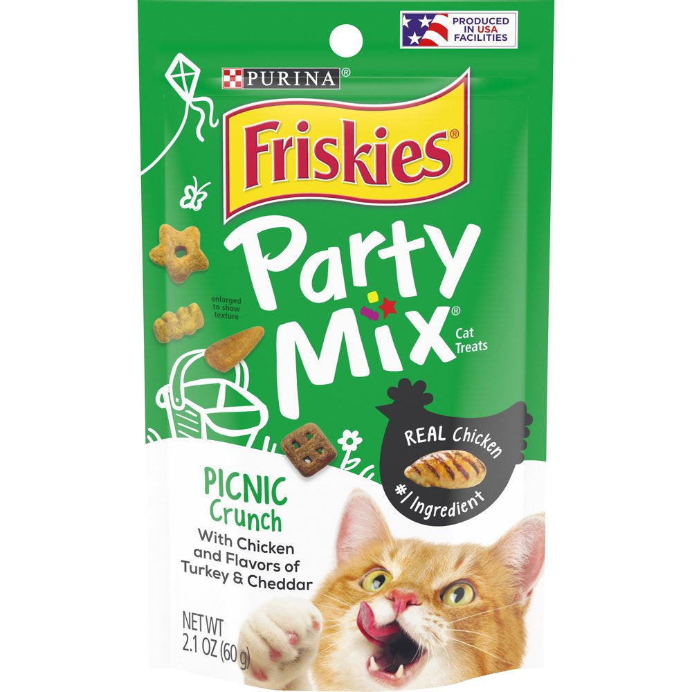Friskies Cat Treats, Party Mix Picnic Crunch, 2.1 Oz. Pouch Animals & Pet Supplies > Pet Supplies > Cat Supplies > Cat Treats Nestlé Purina PetCare Company 2.1 oz 1 