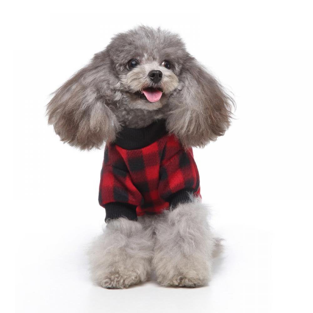 HULKLIFE 100% Cotton Buffalo Plaid Dog Clothes Puppy Pajamas Pet Apparel Cat Onesies Jammies Doggie Jumpsuits Animals & Pet Supplies > Pet Supplies > Dog Supplies > Dog Apparel Hulklife   