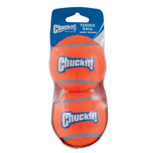 Chuckit! Floating Tennis Ball Dog Toy, Large, 2 Count Animals & Pet Supplies > Pet Supplies > Dog Supplies > Dog Toys Doskocil Manufacturing Co Inc   