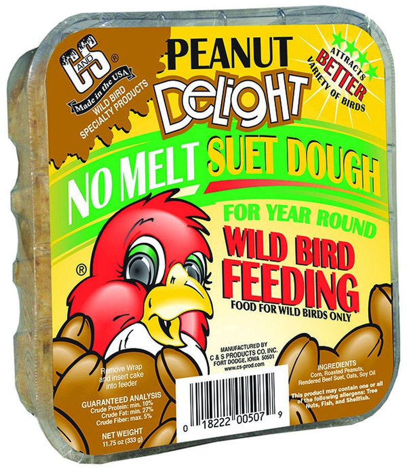 C&S Peanut Delight Suet Dough, 11.75 Oz. Wild Bird Food, 12 Pack Animals & Pet Supplies > Pet Supplies > Bird Supplies > Bird Food C&S Products Company   