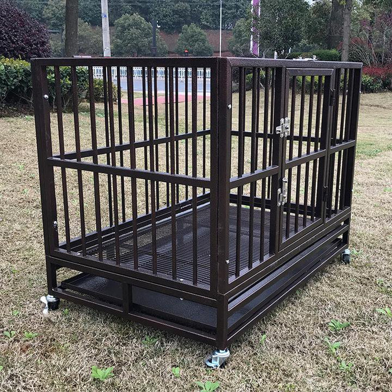 Walnest Dog Cage Heavy Duty Metal with Tray, Brown, 48"H Animals & Pet Supplies > Pet Supplies > Dog Supplies > Dog Kennels & Runs Walnest 37"  