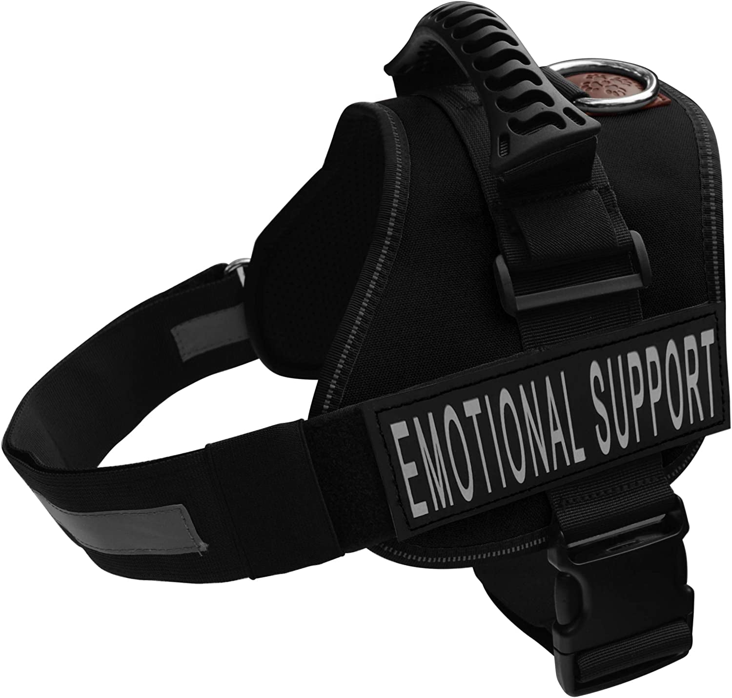 ALBCORP Emotional Support Dog Vest - Reflective Harness with Adjustable Straps and 2 Hook and Loop Removable Patches, Woven Polyester & Nylon, Comfy Mesh Padding, Sturdy Handle. Small, Red Animals & Pet Supplies > Pet Supplies > Dog Supplies > Dog Apparel ALBCORP Black Medium 24"-30" Girth 