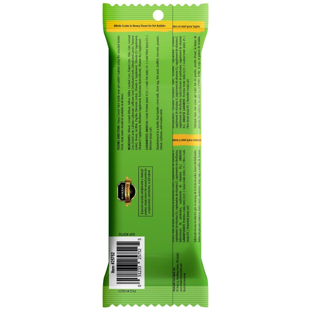 Vitakraft Crunch Sticks Rabbit Treat - Whole Grains and Honey - Rabbit Chew Sticks Animals & Pet Supplies > Pet Supplies > Small Animal Supplies > Small Animal Treats Vitakraft Sun Seed   