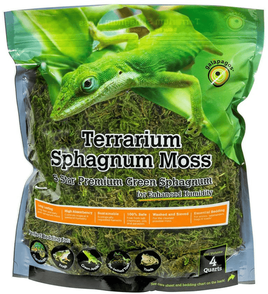 (05213) Terrarium Sphagnum Moss, 5-Star Green Sphagnum, Natural, 4QT (Packaging May Vary) Animals & Pet Supplies > Pet Supplies > Reptile & Amphibian Supplies > Reptile & Amphibian Substrates Galapagos 4 QT  