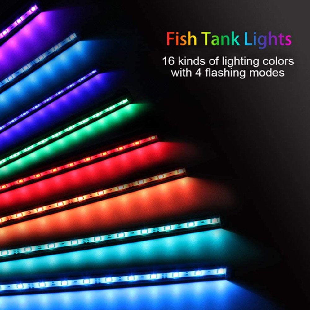 Submersible LED Aquarium Lights, Aquarium Lights with Timed Automatic On/Off, LED Strips for Fish Tanks,