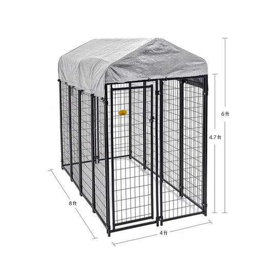 Kennel Master Black Welded Wire Dog Kennel, 8 Ft. X 4 Ft. X 6 Ft Animals & Pet Supplies > Pet Supplies > Dog Supplies > Dog Kennels & Runs RTI Corp   