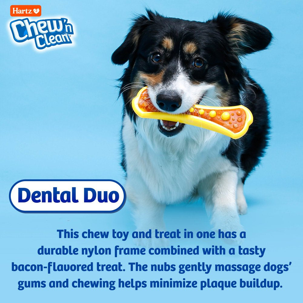 Hartz Chew 'N Clean Dental Duo Dog Toy, Medium, Color May Vary Animals & Pet Supplies > Pet Supplies > Dog Supplies > Dog Toys Hartz   