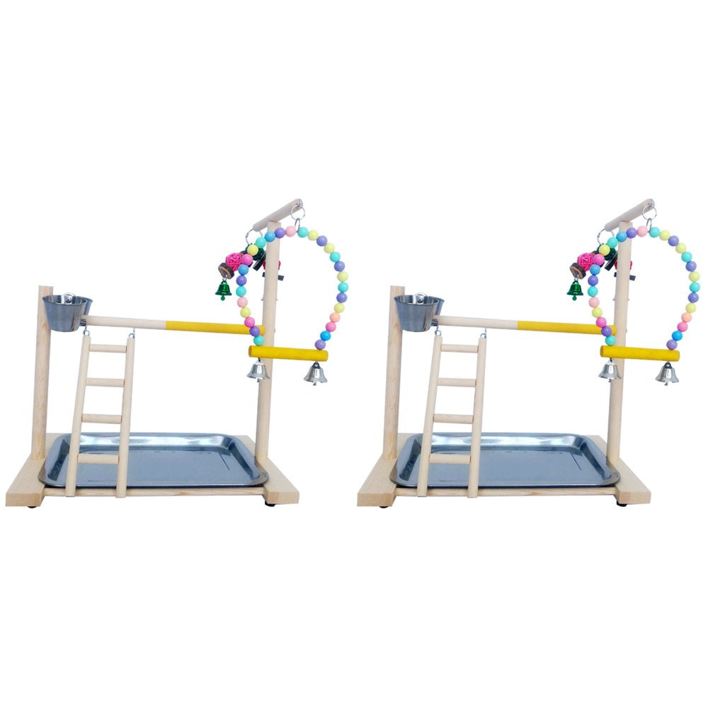 Frcolor Parrot Bird Gym Play Cockatiel Playground Birds Cage Small Toy Chew Stand Hanging Toys Playstand Ladder Climbing