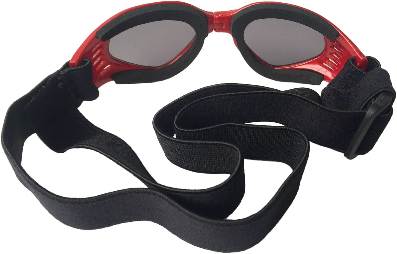 Mayto Dog Sunglasses Goggles Waterproof Windproof Snowproof Foldable Puppy Glasses with Flexible Straps (Red) Animals & Pet Supplies > Pet Supplies > Dog Supplies > Dog Apparel mayto   