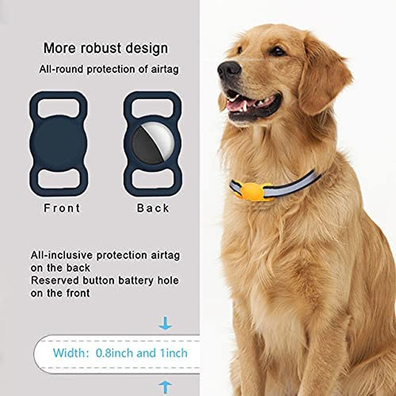 Dog Collar Holder Compatible with Airtag, Soft Silicone Waterproof Protective Case Cover for Apple Air Tags Tracker Electronics > GPS Accessories > GPS Cases Tentoku   