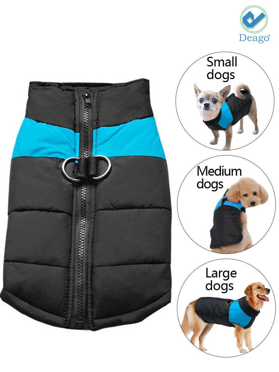 Deago Small Dog Coat Waterproof Winter Warm Dog Clothes Cat Coat Jacket Vest Apparels Animals & Pet Supplies > Pet Supplies > Dog Supplies > Dog Apparel Deago   