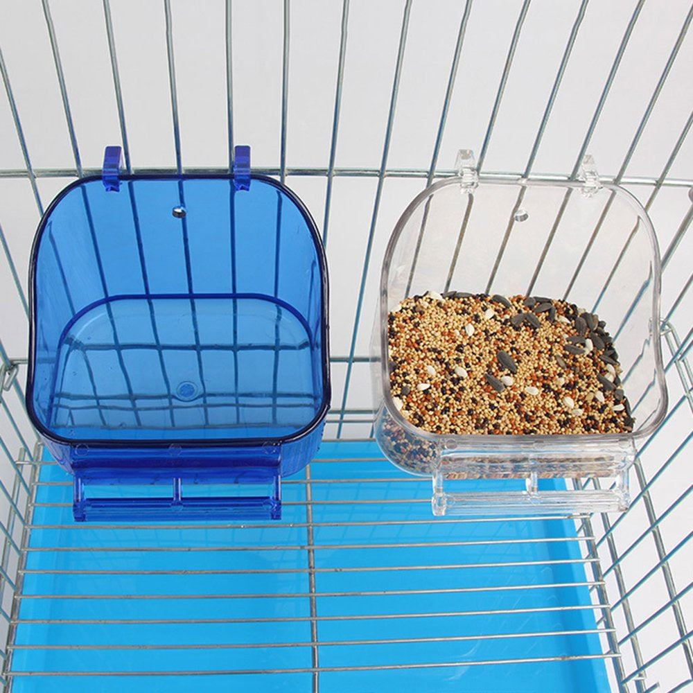Multifunction Green Food Tray Bird Water Bath Tub Pet Bird Bowl Parrots  Parakeet Birdbath Cage Hanging Wash Shower Box