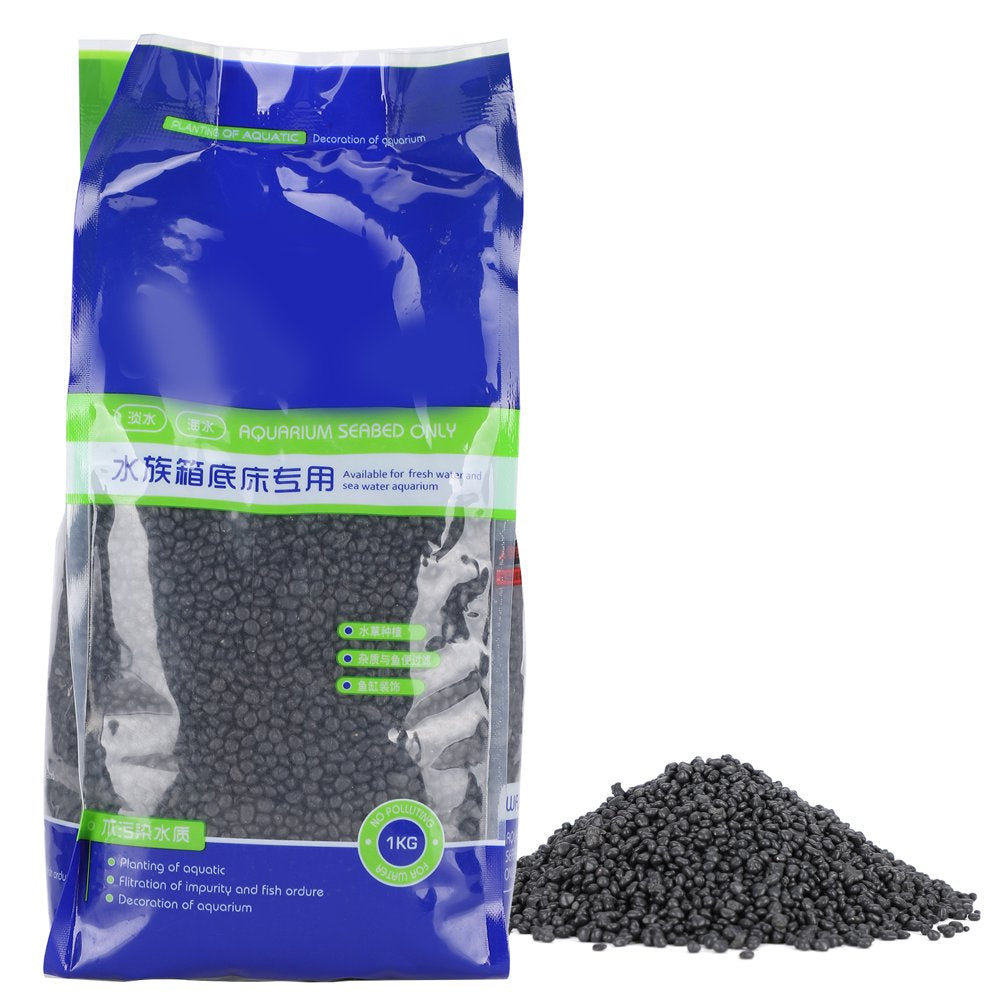 Mavis Laven Aquarium Black Gravel Fish Tank Water Plants Mud Aquarium Substrate Soil for Aquariums Landscaping Vases Plants 1Kg Animals & Pet Supplies > Pet Supplies > Fish Supplies > Aquarium Gravel & Substrates Mavis Laven   