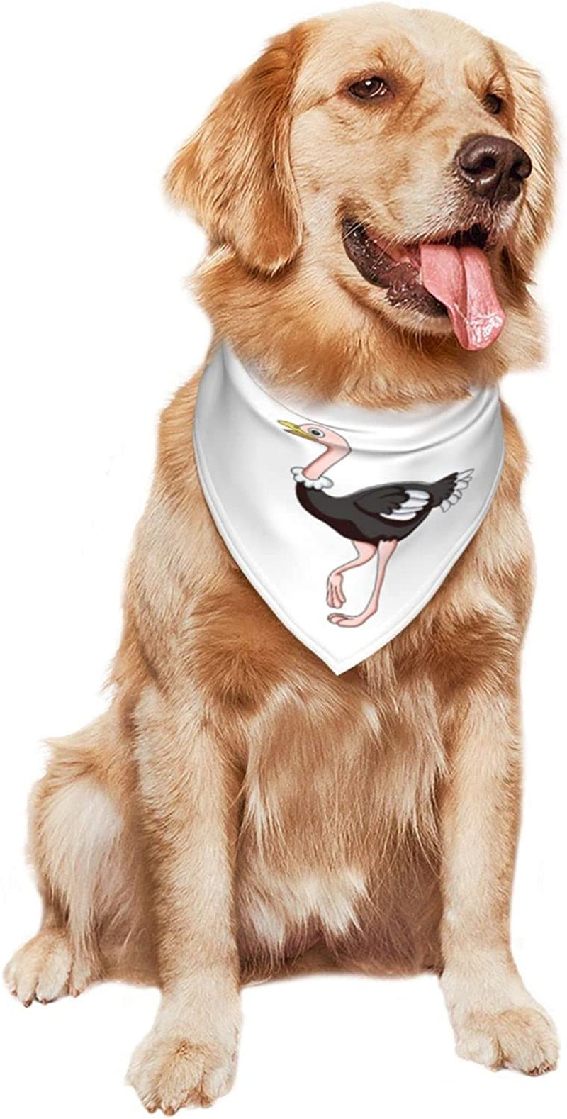 Pink Long Necked Ostrich Clip Pet Dog and Cat Decorative Triangle Scarf,Dog Bandana,Breathable and Stain Resistant. Animals & Pet Supplies > Pet Supplies > Dog Supplies > Dog Apparel ZALTAS   