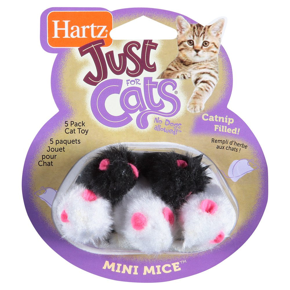 Hartz Just for Cats Mini Mice Cat Toy, Catnip Filled, 5 Ct Animals & Pet Supplies > Pet Supplies > Cat Supplies > Cat Toys The Hartz Mountain Corporation   