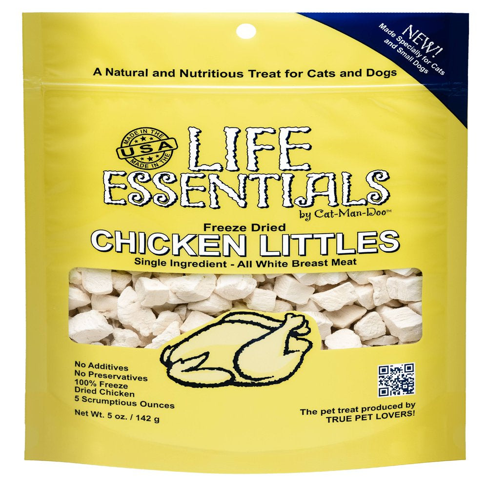 Life Essentials Freeze Dried Chicken Littles Cat & Dog Treats, 5 Oz. Bag Animals & Pet Supplies > Pet Supplies > Cat Supplies > Cat Treats Cat-Man-Doo Inc. PL   