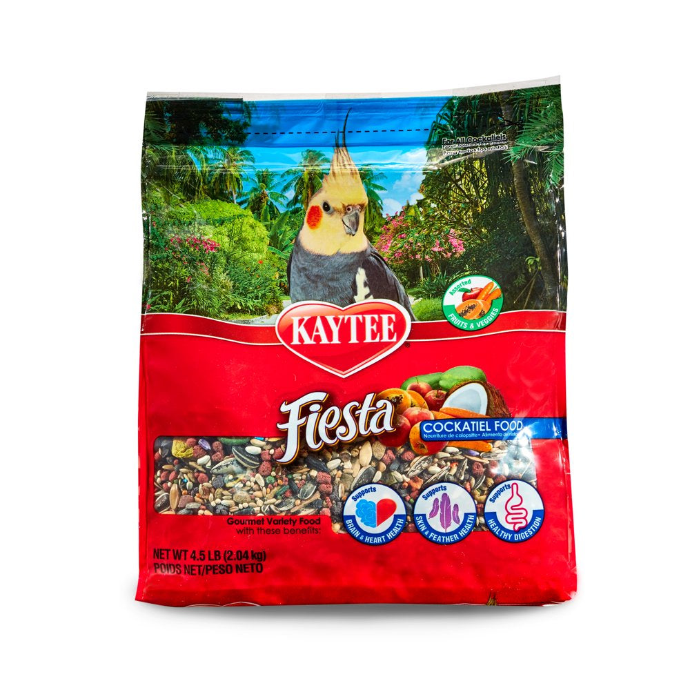 Kaytee Fiesta Cockatiel Pet Bird Food, 4.5 Lb Animals & Pet Supplies > Pet Supplies > Bird Supplies > Bird Food Central Garden and Pet   