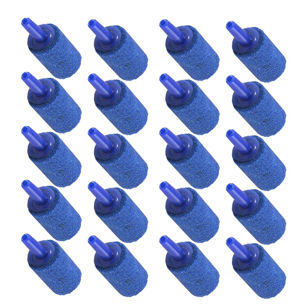 OUNONA 20 Pcs Air Stone Mineral Bubble Diffuser Airstones Diffuser for Aquarium Fish Tank Pump Hydroponics (Blue) Animals & Pet Supplies > Pet Supplies > Fish Supplies > Aquarium Air Stones & Diffusers OUNONA   