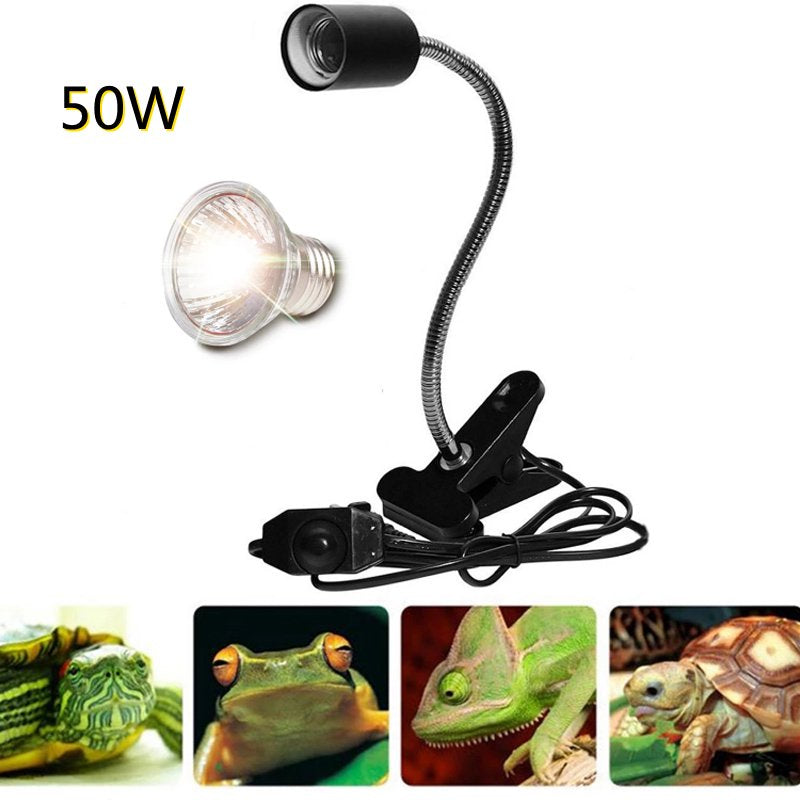 Pawst Reptile Heat Basking Lamp UVA UVB for Terrarium, 50W 360° Rotatable Clamp Lamp for Turtle Bird Lizard Snake Aquarium Habitat Heat Lamp Animals & Pet Supplies > Pet Supplies > Reptile & Amphibian Supplies > Reptile & Amphibian Habitat Heating & Lighting Pawst   