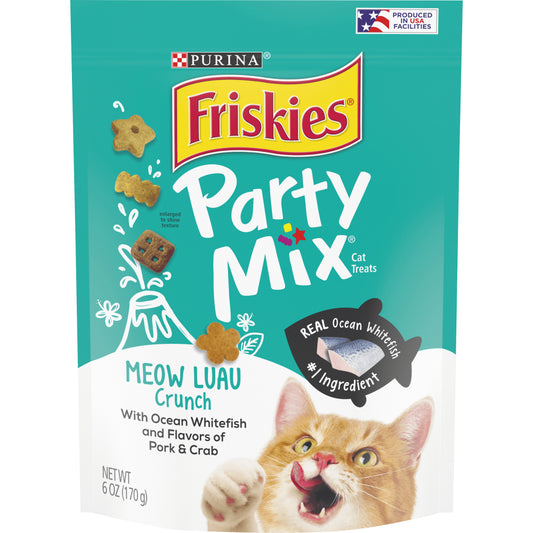 Friskies Cat Treats, Party Mix Meow Luau Crunch - (6) 6 Oz. Pouches Animals & Pet Supplies > Pet Supplies > Cat Supplies > Cat Treats Nestlé Purina PetCare Company 6 oz. 6 