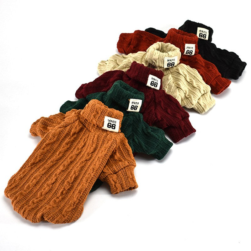 Pet Warm Coat Knit Sweater Winter Clothes Apparel