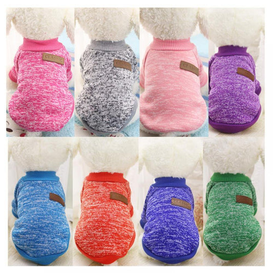 Dog Sweater Classic Warm Pet Sweaters Pet Dog Clothes Knitwear Warm Dog Pajamas for Small Dog Puppy Winter Doggie Sweatshirt (Retro Colors) Animals & Pet Supplies > Pet Supplies > Dog Supplies > Dog Apparel CN XXL Red 