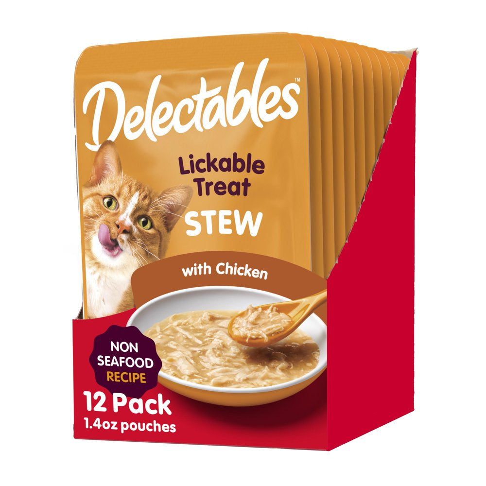 Delectables Stew Non-Seafood Chicken & Duck Lickable Wet Cat Treat 1.4Oz, 12 Pack Animals & Pet Supplies > Pet Supplies > Cat Supplies > Cat Treats Hartz Mountain Corp. Chicken 12 