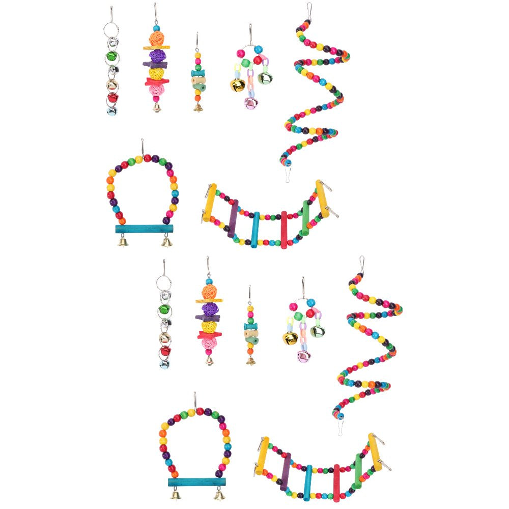 Bird Toy Parrot Bite Chew Toys Hanging Parrots Stands Stand Perch Swing Cage Perches Toys Ladder Swing Stands Birdcage Animals & Pet Supplies > Pet Supplies > Bird Supplies > Bird Ladders & Perches FRCOLOR   