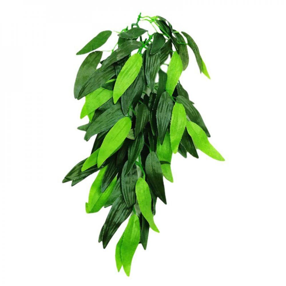 Popvcly Reptile Silk Plant Leaves with Suction Cups, 12In Andwater Licking Leaves Terrarium Habitat Aquarium Amphibian Accessories, A4 Animals & Pet Supplies > Pet Supplies > Small Animal Supplies > Small Animal Habitat Accessories Popvcly A4  