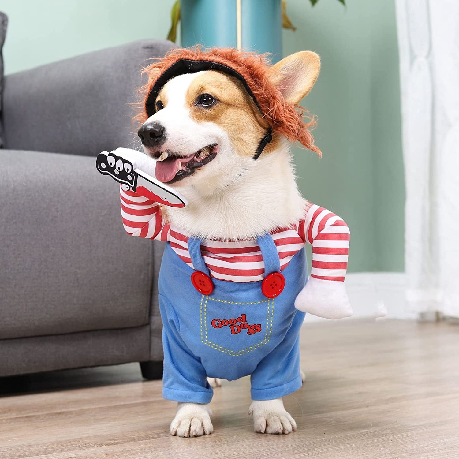 Pet Deadly Doll Dog Costume Cute Dog Cosplay Halloween Christmas