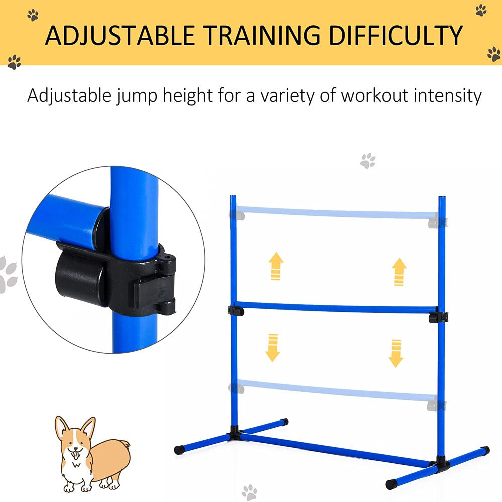 Hidove 4 Piece Adjustable Dog Jump Bar Agility Training Equipment with Carrying Case