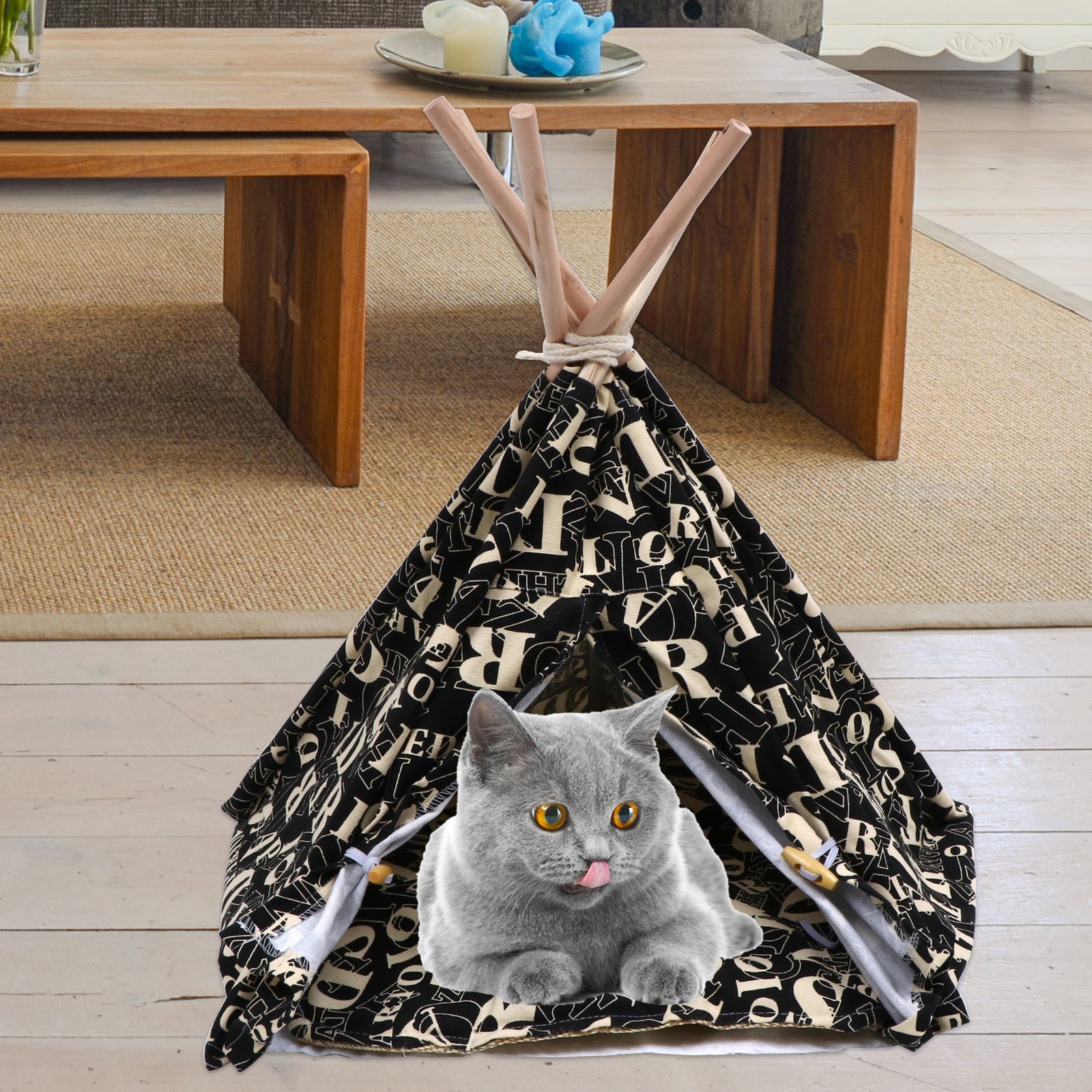 NUOLUX Pet Cat Indoor Tent Puppy Dog Tent Sleeping House Comfortable Sleep Bedding