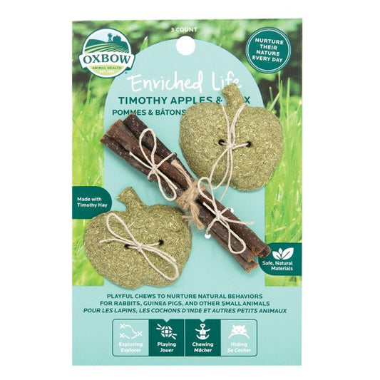 Oxbow Enriched Life Timothy Apples and Stix for Small Animals Animals & Pet Supplies > Pet Supplies > Small Animal Supplies > Small Animal Food Oxbow   