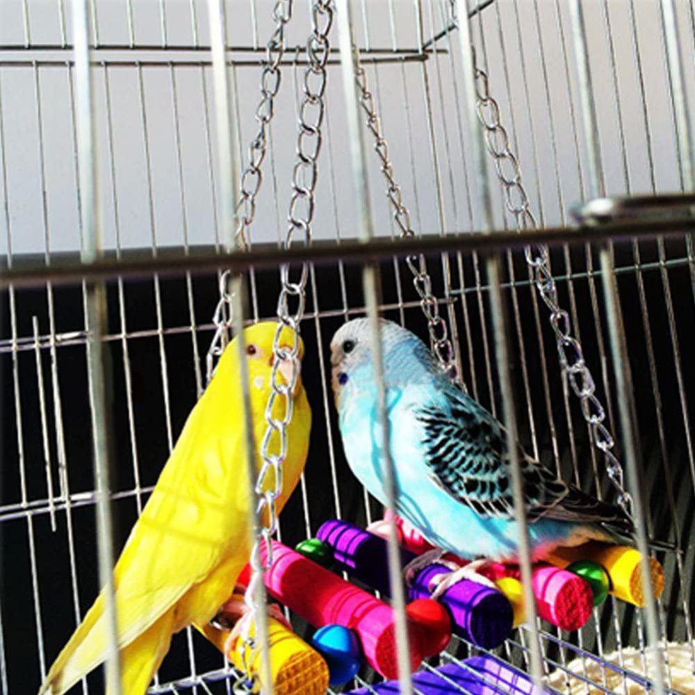 Bird Toys Parrot Toys Parakeet Toys for Small Birds Parrot Budgie Budgerigar Parakeet Love Bird Peony Cockatiel Toys Finch Wood Hammock Swing Hanging Bells Rope Ladder Perches Animals & Pet Supplies > Pet Supplies > Bird Supplies > Bird Ladders & Perches VIVE COMB   