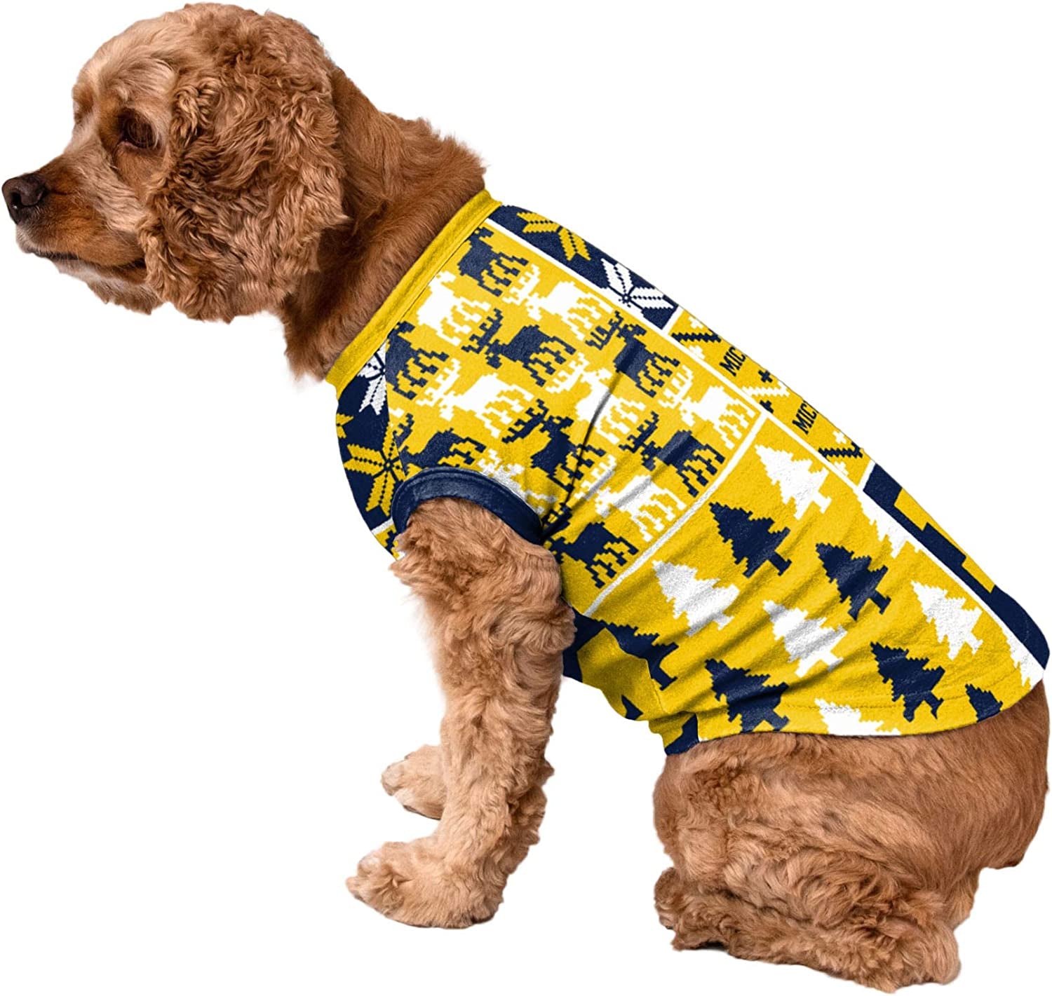 Michigan Wolverines NCAA Busy Block Dog Sweater - XL Animals & Pet Supplies > Pet Supplies > Dog Supplies > Dog Apparel FOCO   