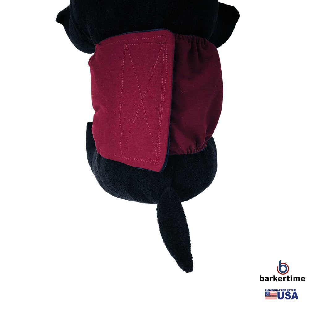 Barkertime Merlot Red Washable Dog Belly Band Male Wrap - Made in USA Animals & Pet Supplies > Pet Supplies > Dog Supplies > Dog Diaper Pads & Liners Barkertime   