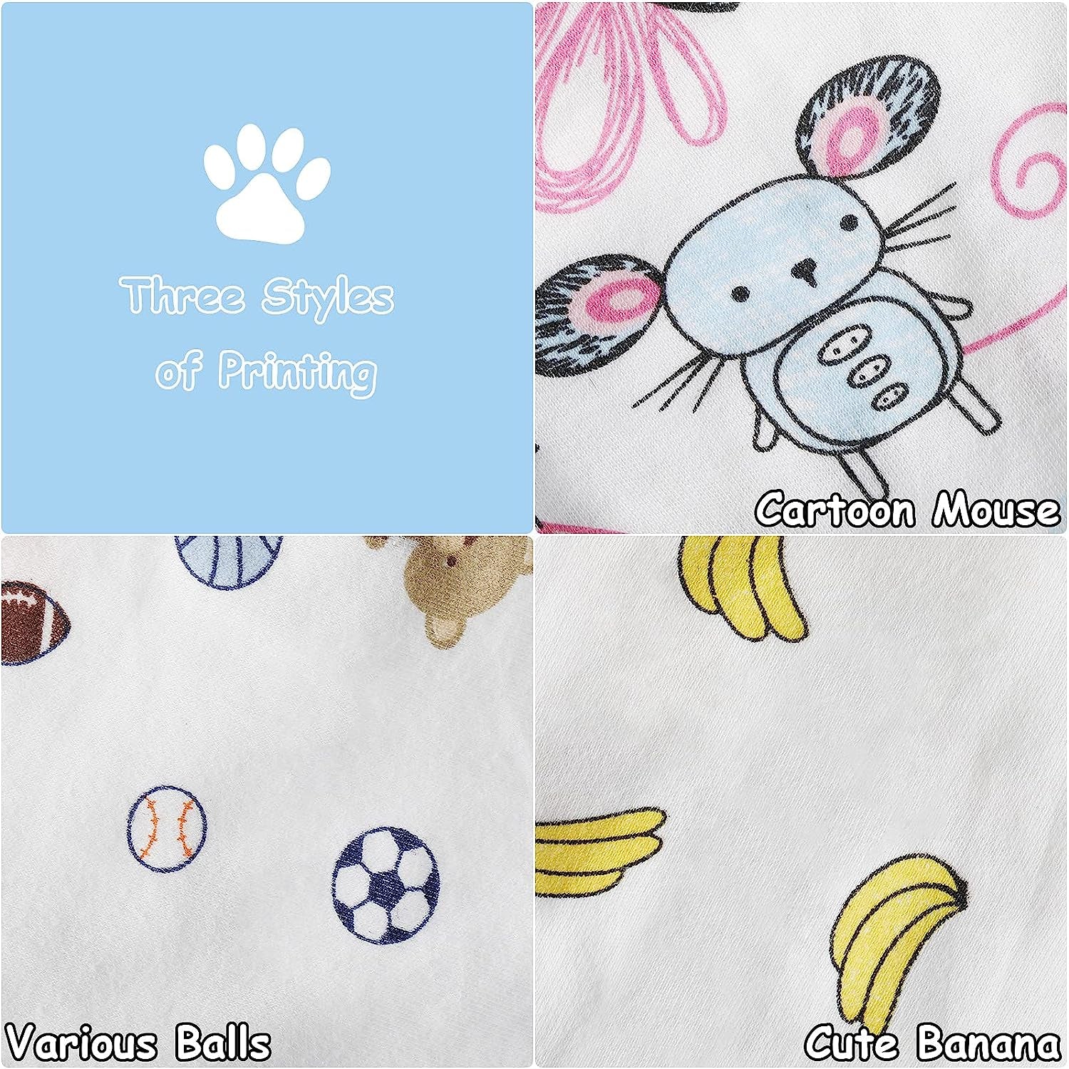 3 Pieces Puppy Pajamas Adorable Dog Onesies Soft Puppy Rompers Pet Cozy Bodysuits Clothes for Pet Small Medium Dogs (S) Animals & Pet Supplies > Pet Supplies > Dog Supplies > Dog Apparel Frienda   