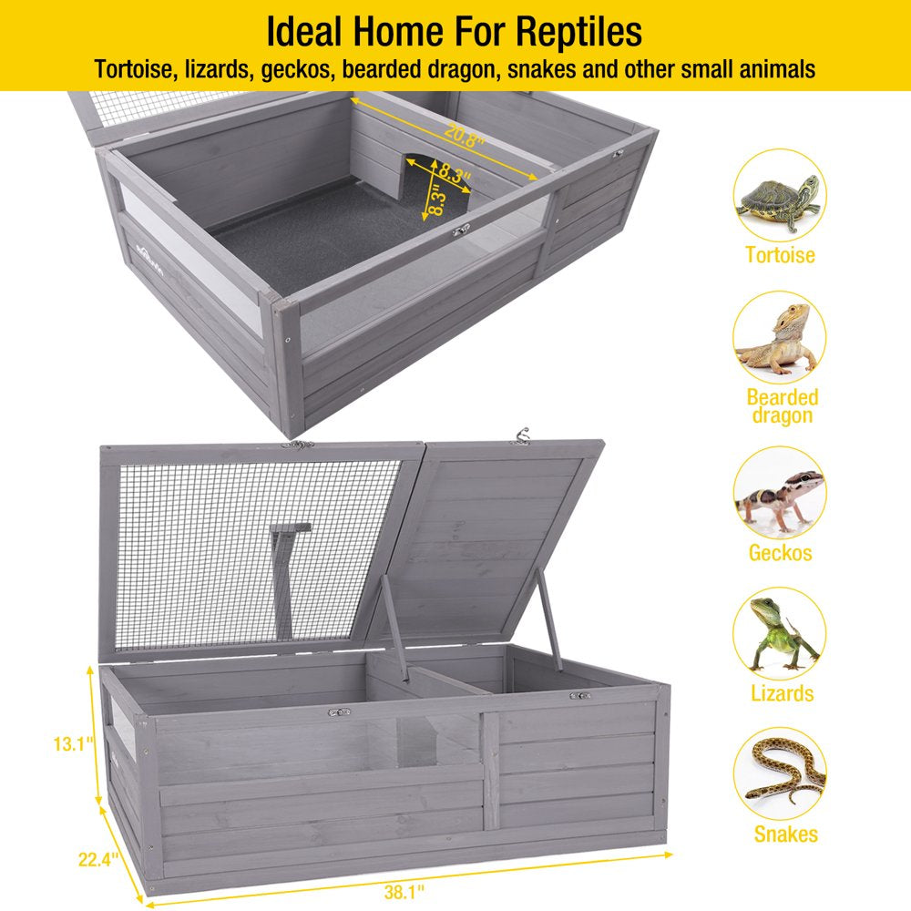 Morgete Tortoise House Habitat Enclosure Turtle Cage for Small Animals Animals & Pet Supplies > Pet Supplies > Small Animal Supplies > Small Animal Habitats & Cages Morgete Inc   