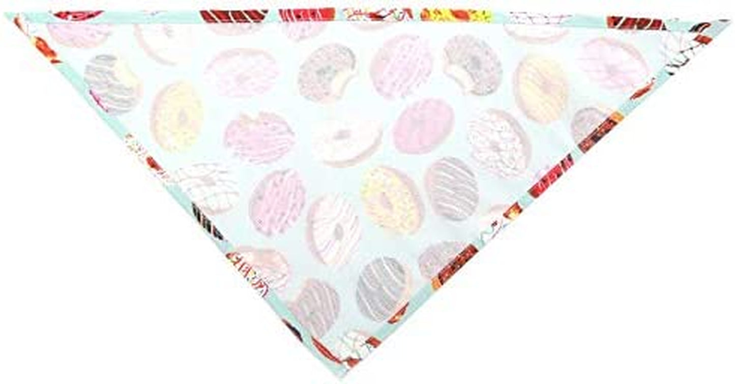 ROZKITCH 2 Pcs Dog Bandana Doughnut Pattern Pet Adjustable Triangle Bibs Scarf Soft Cotton Kerchief Set Accessaries for Small Medium Large Dogs Cats Pets, Machine Washable M Animals & Pet Supplies > Pet Supplies > Dog Supplies > Dog Apparel ROZKITCH   