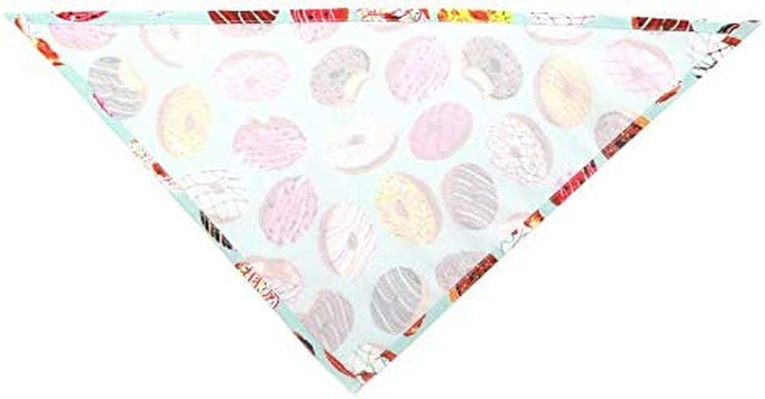 ROZKITCH 2 Pcs Dog Bandana Doughnut Pattern Pet Adjustable Triangle Bibs Scarf Soft Cotton Kerchief Set Accessaries for Small Medium Large Dogs Cats Pets, Machine Washable M Animals & Pet Supplies > Pet Supplies > Dog Supplies > Dog Apparel ROZKITCH   