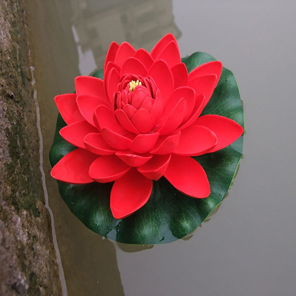 Skys Artificial Lotus Flower Fake Floating Water Lily Garden Pond Fish Tank Decor Animals & Pet Supplies > Pet Supplies > Fish Supplies > Aquarium Decor Skys   