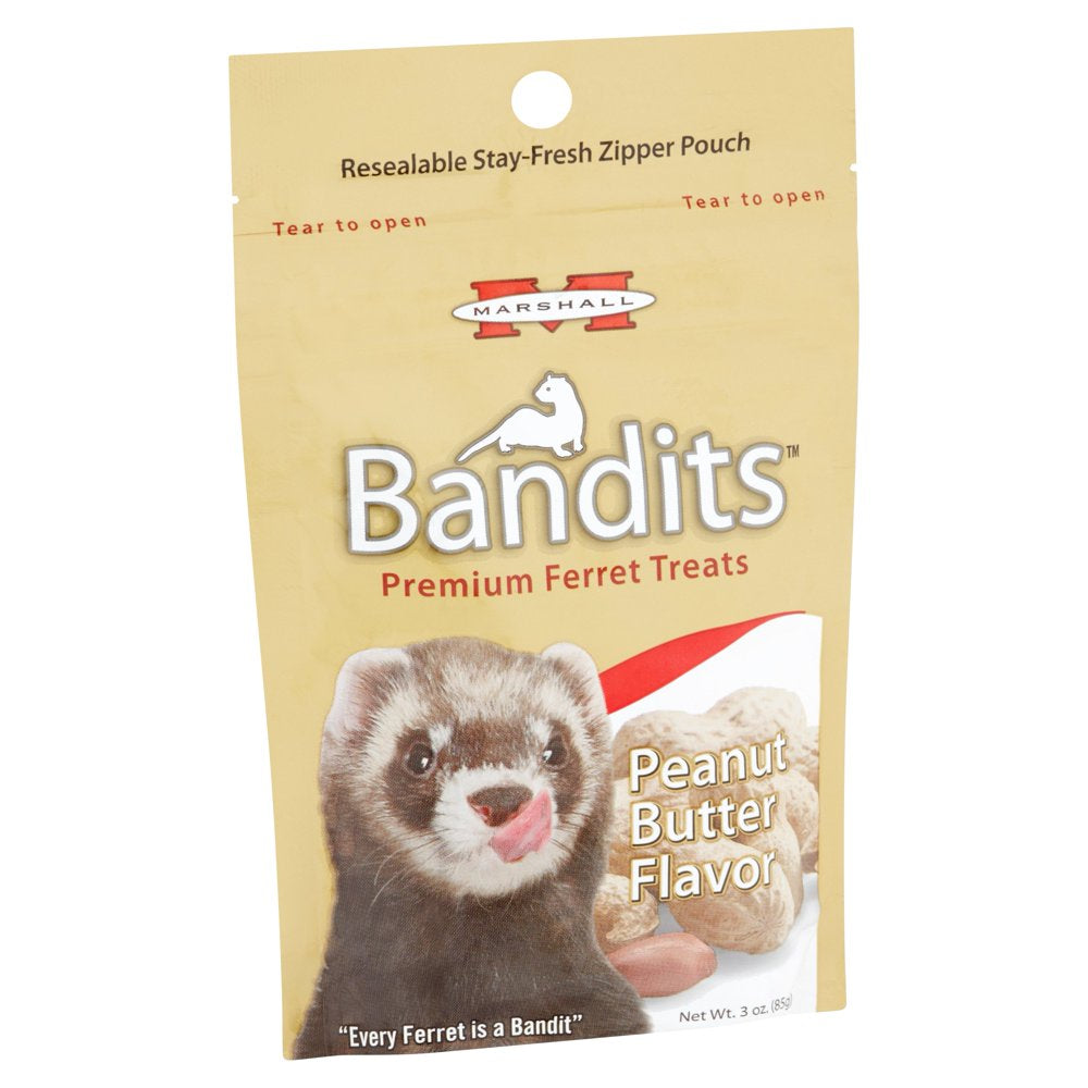 Marshall Pet Products Premium Bandit Treat for Ferrets, Peanut Butter Flavored Ferret Treats, 3 Oz Animals & Pet Supplies > Pet Supplies > Small Animal Supplies > Small Animal Treats MARSHALL PET PRODUCTS   