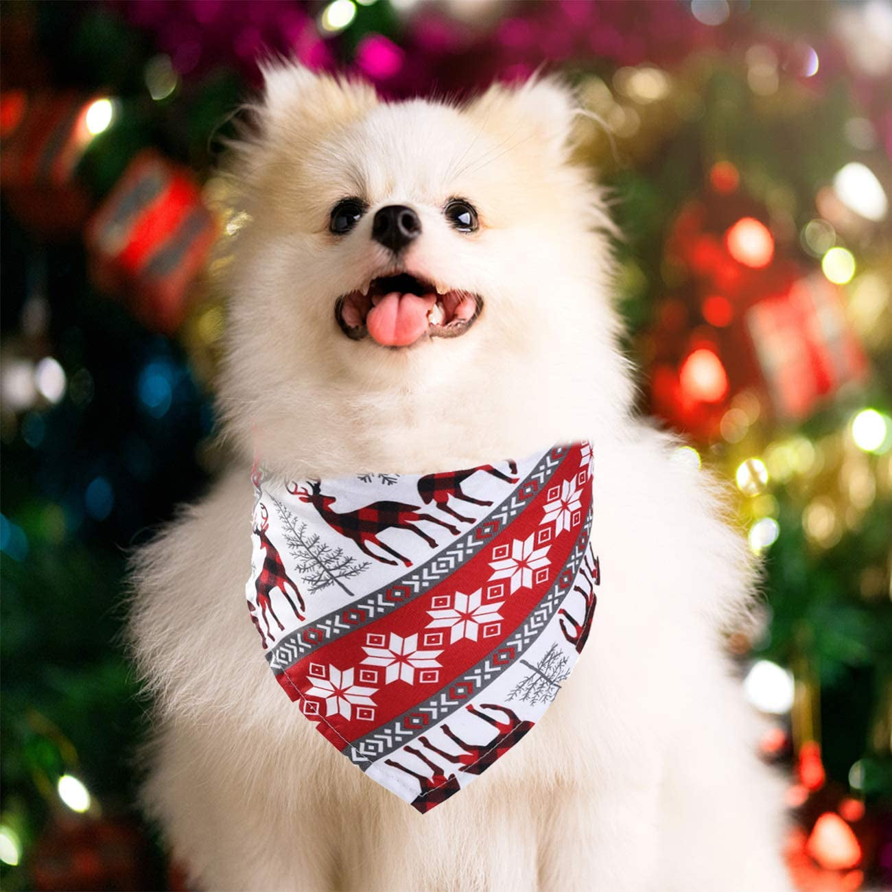 Chngeary Christmas Dog Bandana 4 Pack - Christmas Bandana Soft Pet Triangle Bibs Scarf Dog Accessories for Small Medium Large Dog Animals & Pet Supplies > Pet Supplies > Dog Supplies > Dog Apparel Changeary   