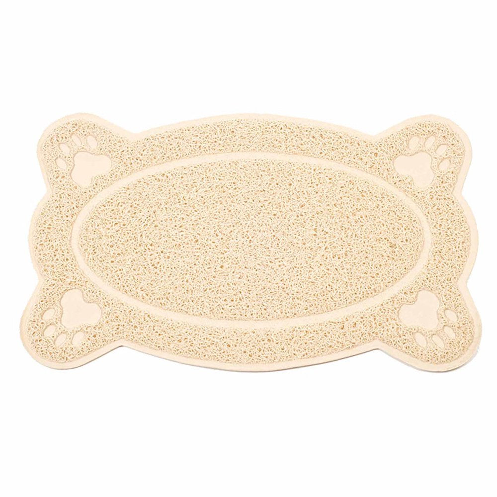 Cat Litter Pads Cat Litter Mat Kitty Litter Trappings Mat for Litter Boxes Kitty Litter Mat to Trap Mess Scatter Control Washable Indoor Pet Rug and Carpet Pets Plastic Beige Animals & Pet Supplies > Pet Supplies > Cat Supplies > Cat Litter Box Mats GNEIKDEING   