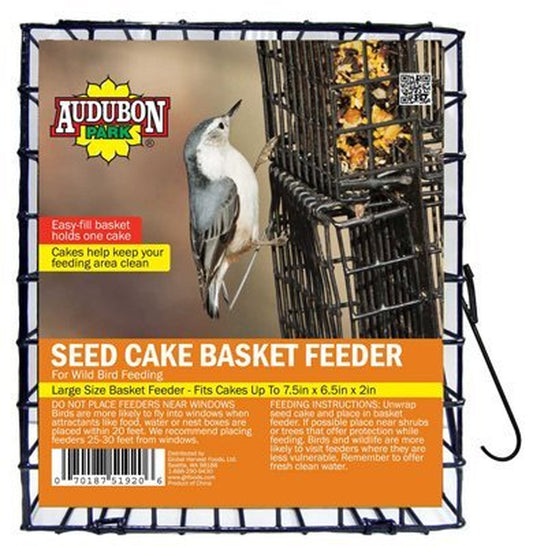 GLOBAL HARVEST FOODS LTD Bird Seed Cake Cage, Vinyl-Coated Metal 11236 Animals & Pet Supplies > Pet Supplies > Bird Supplies > Bird Food GLOBAL HARVEST FOODS LTD   