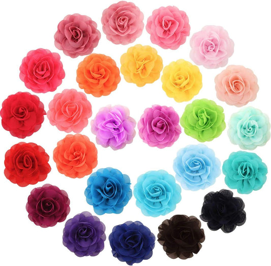 WILLBOND 26 Pieces Pet Collar Flowers Multi-Color Dog Charms Flower 5 Cm Pet Flower Bow Tie for Cat Puppy Dog Collar Grooming Accessories, 26 Colors Animals & Pet Supplies > Pet Supplies > Dog Supplies > Dog Apparel WILLBOND   