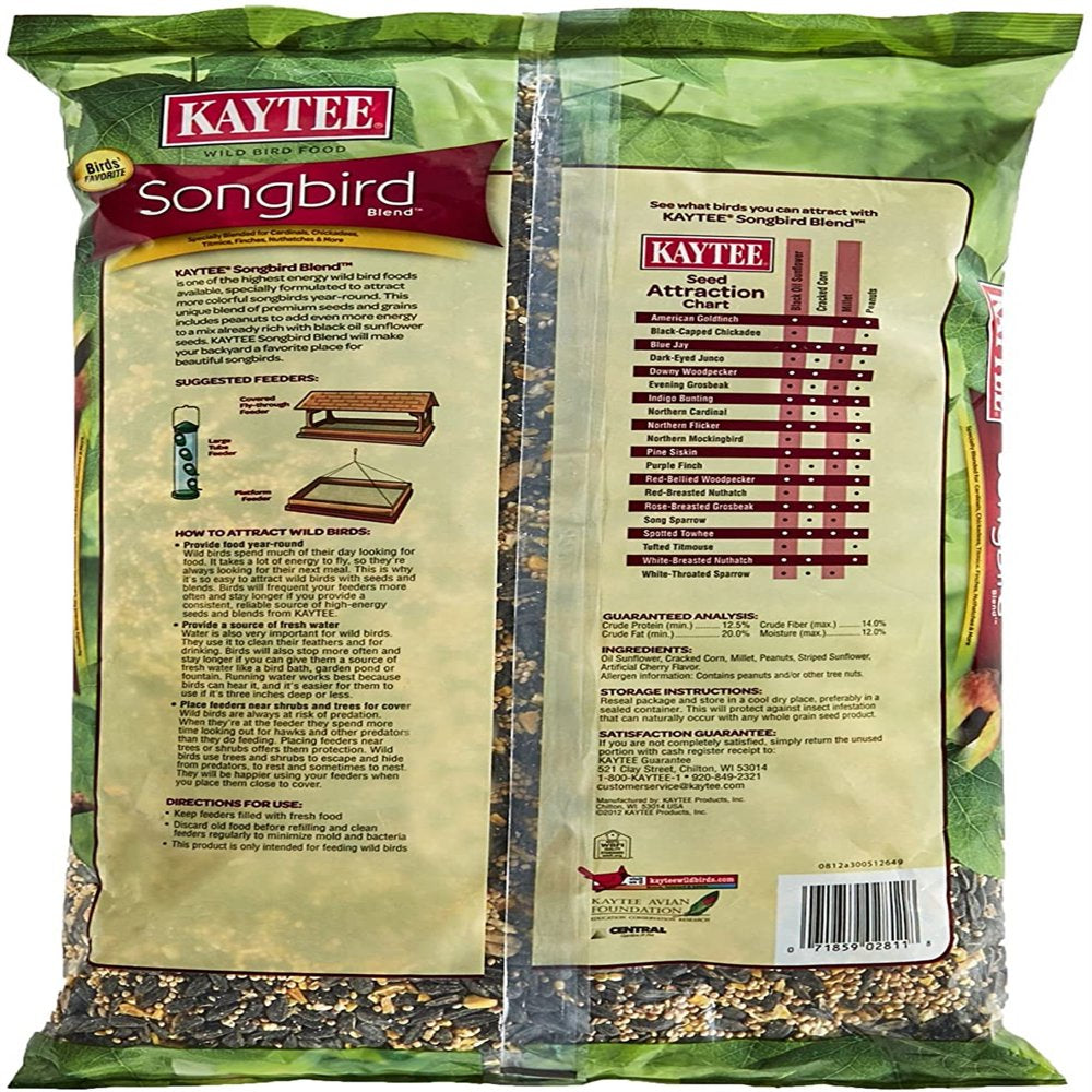 Kaytee Songbird Blend Wild Bird Food, 7 Lb Animals & Pet Supplies > Pet Supplies > Bird Supplies > Bird Food Kaytee Products Inc.   